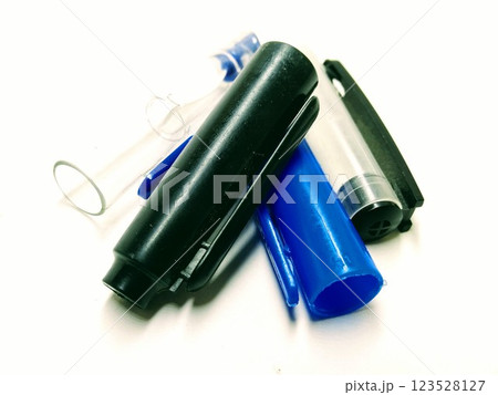 A picture of ink pen Cap's isolated on white background 123528127