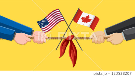 USA and Canada Trade Tensions 123528207