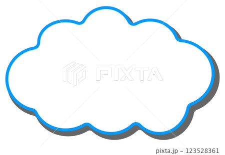 雲型の吹き出し　クラウド 123528361