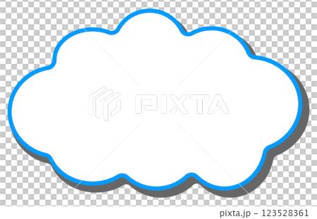雲型の吹き出し　クラウド 123528361