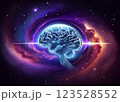 AI brain in space_background_Generative AI_イラスト 123528552