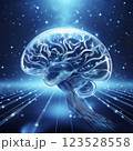 AI brain in space_Generative AI_脳のイラスト_未来の世界 123528558