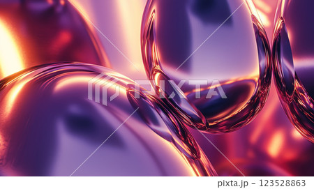 Futuristic minimalist background with sleek metallic shapes and soft glowing edges 123528863
