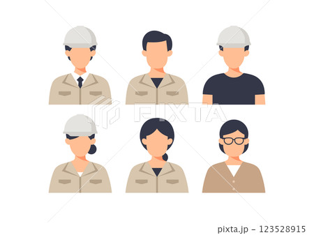 建設会社の社員のイラスト 123528915