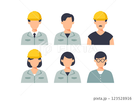 建設会社の社員のイラスト 123528916