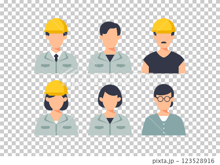 建設会社の社員のイラスト 123528916