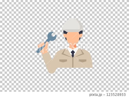 Illustration of a man wearing work clothes Illustration of a man wearing work clothes 123528933