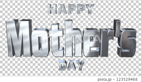 3DCG characters "Happy Mother's Day" Silver, Silver 123529468
