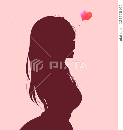 恋するセクシーな女性 シルエット 恋するセクシーな女性 シルエット 123530160