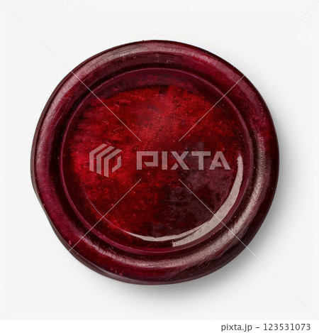 Elegant Red Wax Seal Stamp Isolated on White Background. Generative ai Elegant Red Wax Seal Stamp Isolated on White Background. Generative ai 123531073