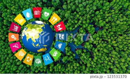 地球環境イメージ SDGs サステナブル 地球環境イメージ SDGs サステナブル 123531370