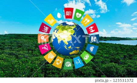 地球環境イメージ SDGs サステナブル 地球環境イメージ SDGs サステナブル 123531372