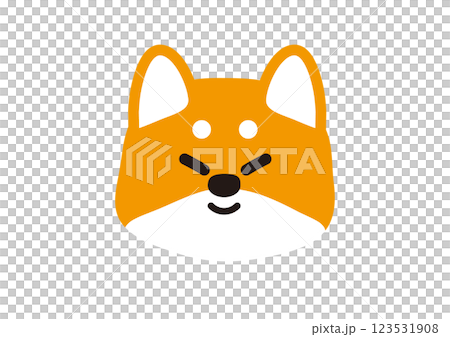 Illustration of a cute mischievous Shiba Inu Illustration of a cute mischievous Shiba Inu 123531908