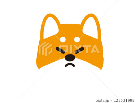 怒ってるかわいい柴犬のイラスト 怒ってるかわいい柴犬のイラスト 123531999