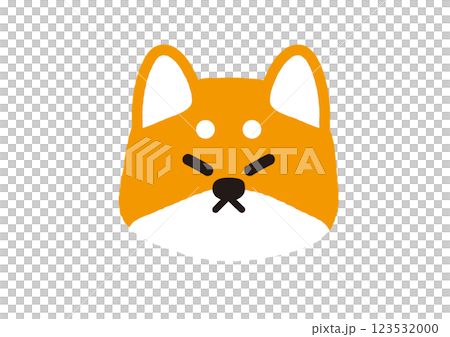 Illustration of a cute grumpy Shiba Inu Illustration of a cute grumpy Shiba Inu 123532000