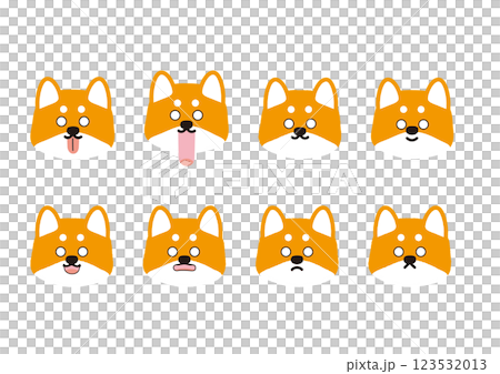 可愛的柴犬驚訝的表情插圖集 123532013