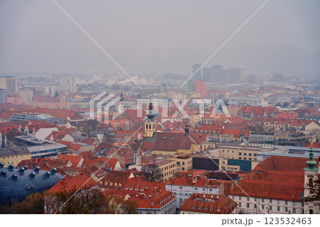 Graz, Austria Cityscape With Historic Architecture Graz, Austria Cityscape With Historic Architecture 123532463