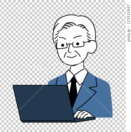 資深商人PC插畫素材 123532647