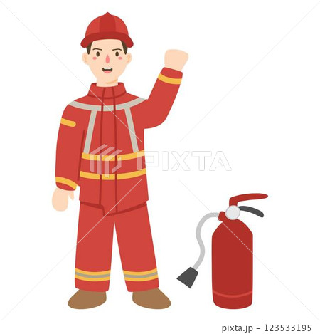Professional Rescue Firefighters Men Workers 123533195