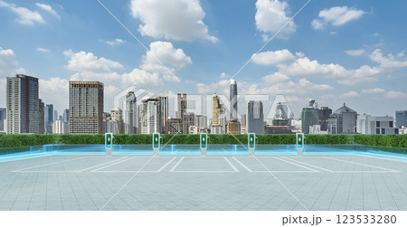 Electric vehicle charging stations powering up a sustainable cityscape Electric vehicle charging stations powering up a sustainable cityscape 123533280
