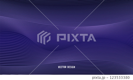 Geometric curved lines in gradient forming dynamic futuristic abstract flow patterns 123533380