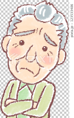 Grandfather _ Elderly man _ Troubled face 123533486