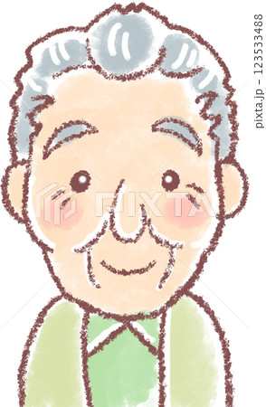 おじいさん_高齢男性_正面向き 123533488