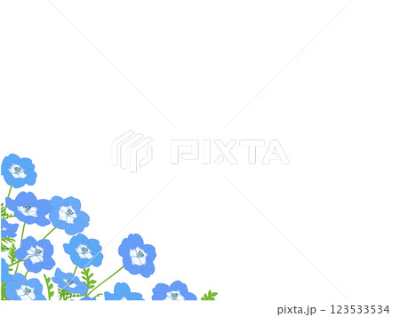 ネモフィラのフレーム⑧ななめ下部 123533534