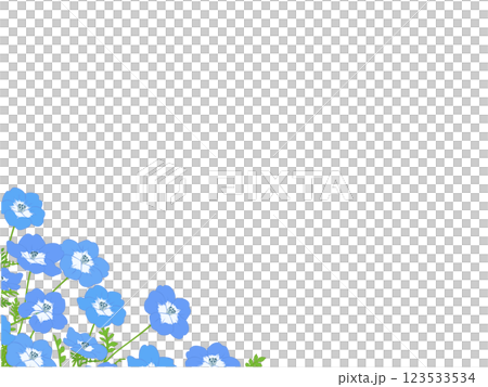 ネモフィラのフレーム⑧ななめ下部 123533534