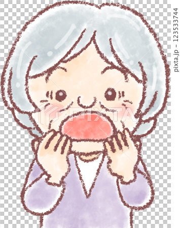 Grandma_elderly woman_surprised face 123533744