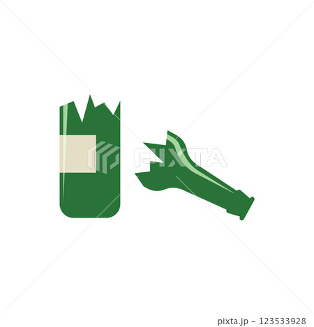 Broken glass bottle icon 123533928