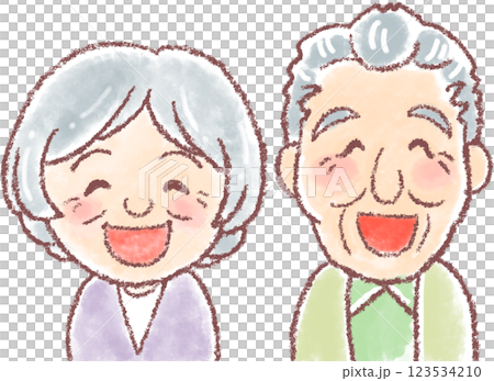 高齢男女_おじいちゃん_おばあちゃん_笑顔 123534210