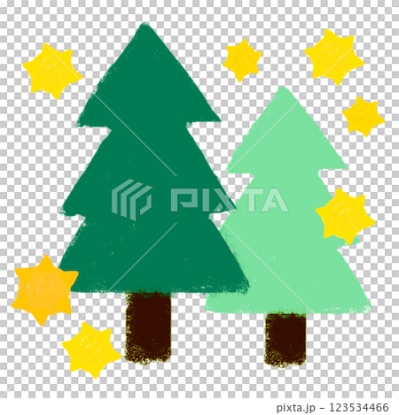 Simple illustration, crayon touch, pollen season Simple illustration, crayon touch, pollen season 123534466