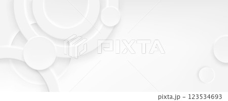 Neumorphism background with soft white circular 123534693