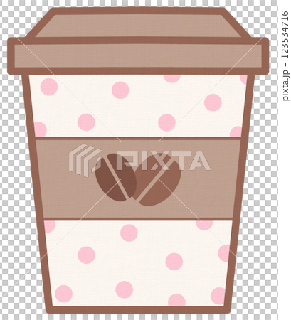 Cute Polka Dot Coffee Paper Cup 123534716