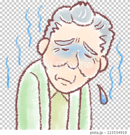 認知症_落ち込む_老人鬱_うつ病 123534919