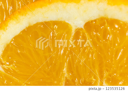 Macro Texture Of Ripe Fresh Orange Fruit Pulp. Macro Texture Of Ripe Fresh Orange Fruit Pulp. 123535126