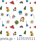 Cute seamless vector pattern spring 123535511