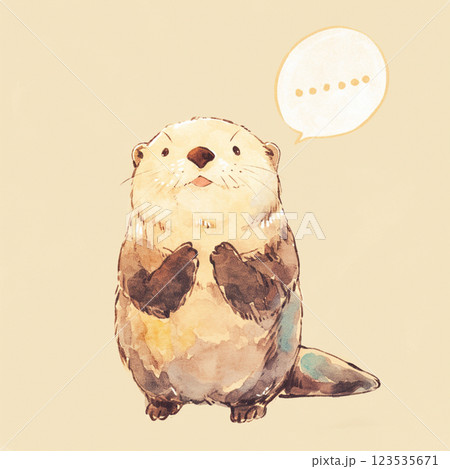 【フキダシ】ラッコと吹き出し 【フキダシ】ラッコと吹き出し 123535671