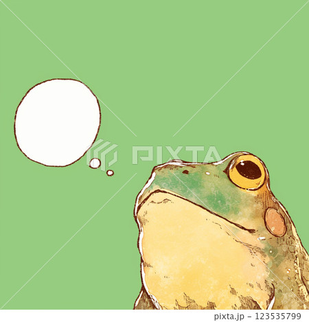 【フキダシ】カエルと吹き出し 123535799