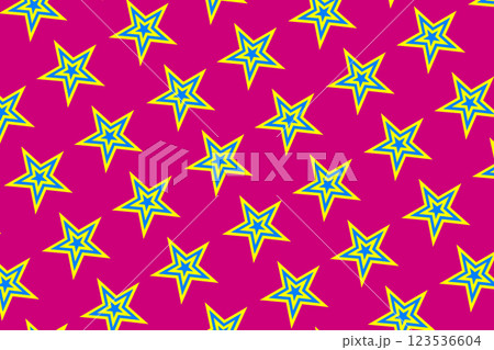 カラフルな星形模様のCG画像 123536604