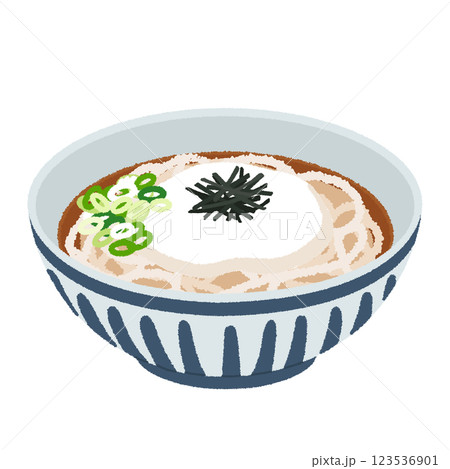 とろろうどんのイラスト 123536901