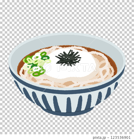 とろろうどんのイラスト 123536901