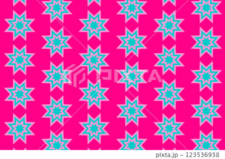 カラフルな星形模様のCG画像 123536938