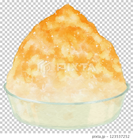 一碗淋上芒果糖漿的蓬鬆刨冰 一碗淋上芒果糖漿的蓬鬆刨冰 123537252