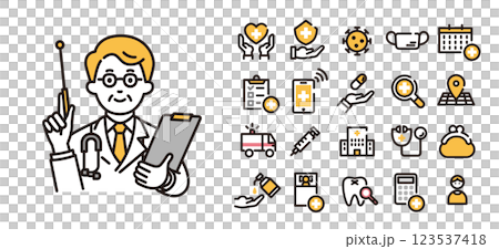 醫生和圖標集 C 123537418