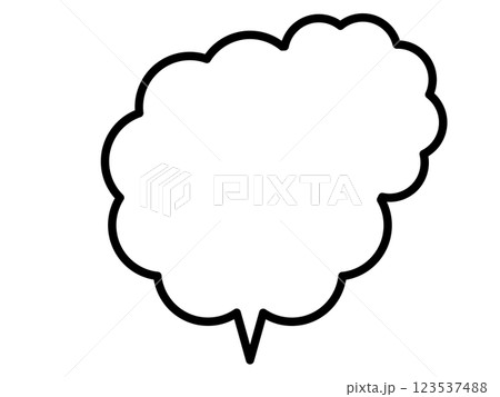 シンプルな吹き出し シンプルな吹き出し 123537488