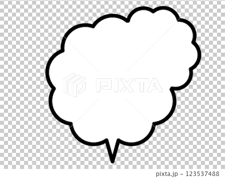 シンプルな吹き出し シンプルな吹き出し 123537488
