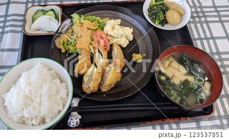 茄子のはさみ揚げフライ定食 123537851
