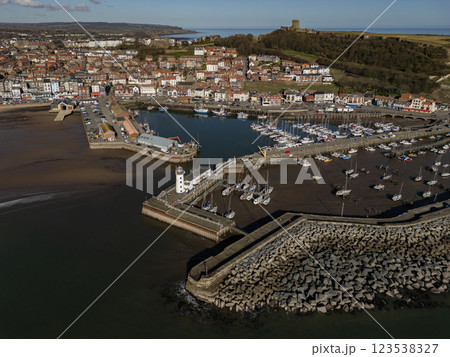 Scarborough Harbor in North Yorkshire - United Kingdom Scarborough Harbor in North Yorkshire - United Kingdom 123538327